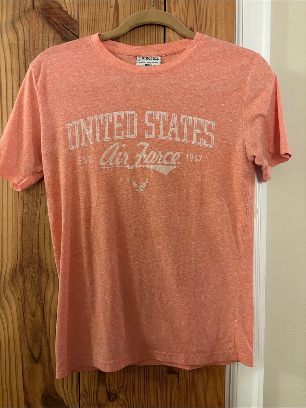 J. America Heather Coral United States Air Force Graphic Tee